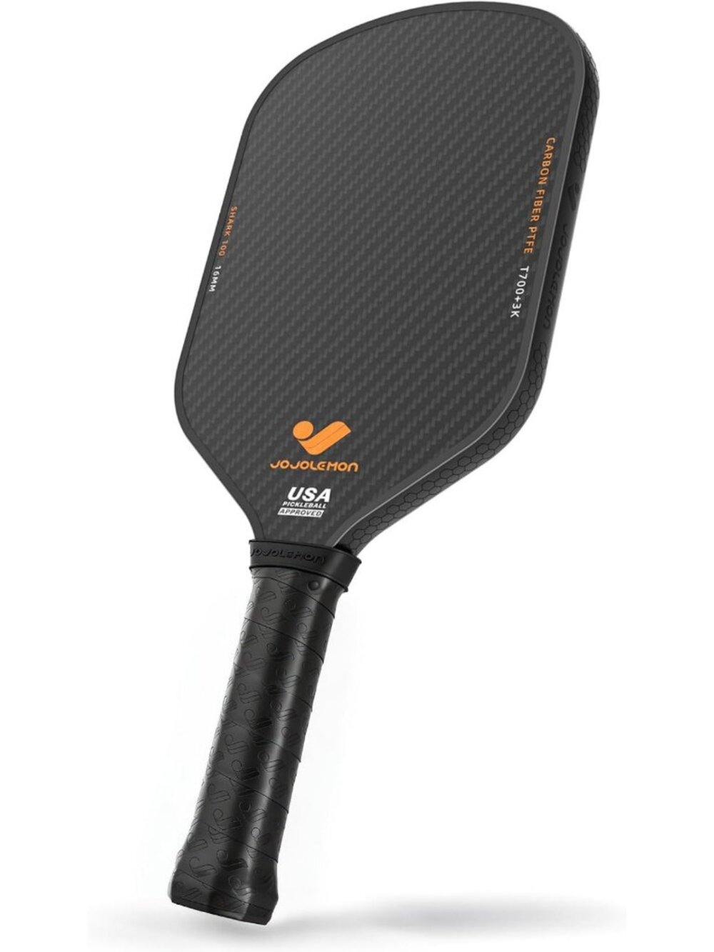 Carbon Fiber Pickleball Paddle with Shark Power Core for Spin & Consistency